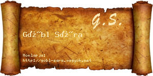 Göbl Sára névjegykártya