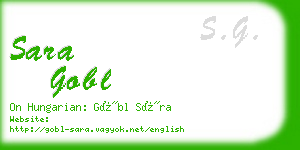 sara gobl business card